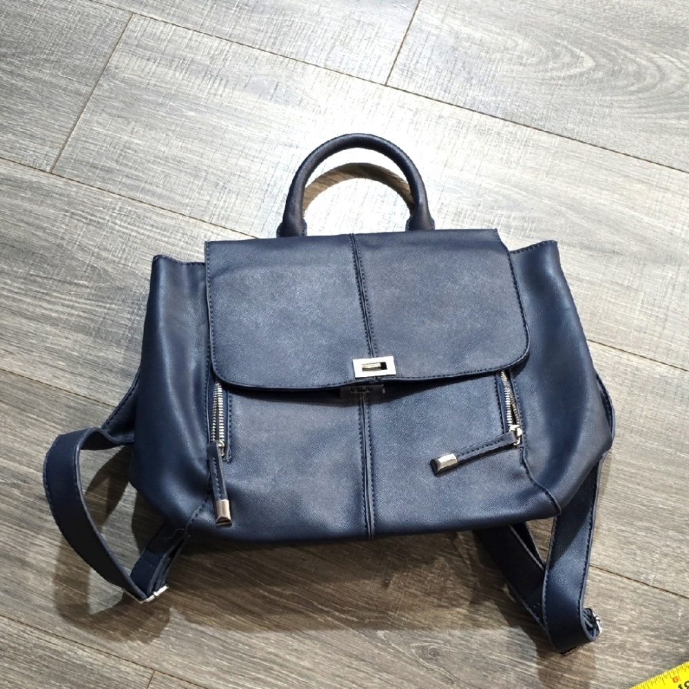 Accessorize Midnight Blue Backpack with Silver Details